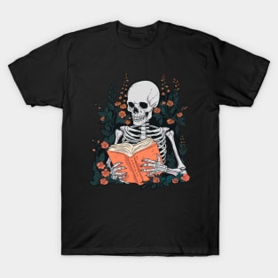 Book Aesthetic Skeleton, Reading til death. T-Shirt